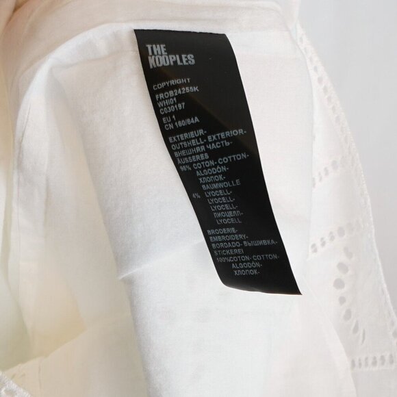 The Kooples White Embroidered Mini Shift Dress - S - NWT - Picture 7 of 8